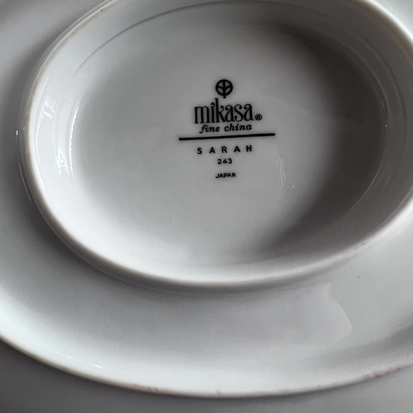 Mikasa Vintage Gravy Boat Bowl On Plate Set Daisy Pattern China Piece - Picture 3 of 11